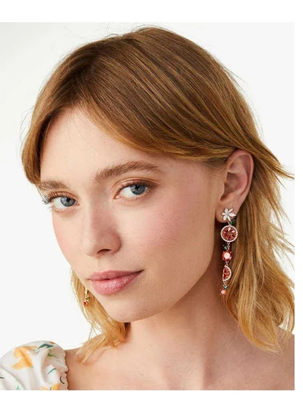 kate spade Pink and Gold Floral Drop Earrings - Picture 2 of 7